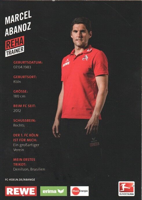 Autogramm Fussball | 1. FC Köln | 2014 | Marcel ABANOZ