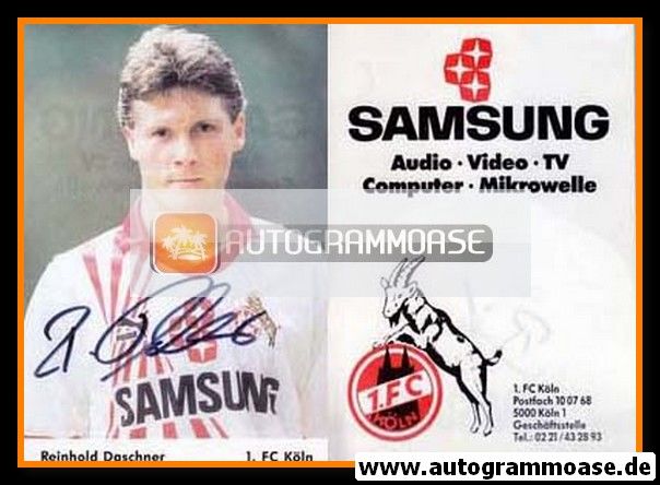 Autogramm Fussball | 1. FC Köln | 1990 | Reinhold DASCHNER