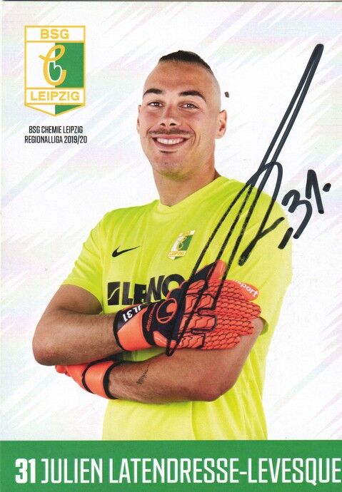 Autogramm Fussball | BSG Chemie Leipzig | 2019 | Julien LATENDRESSE