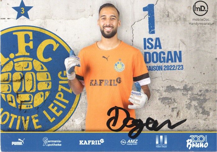 Autogramm Fussball | BSG Chemie Leipzig | 2022 | Isa DOGAN