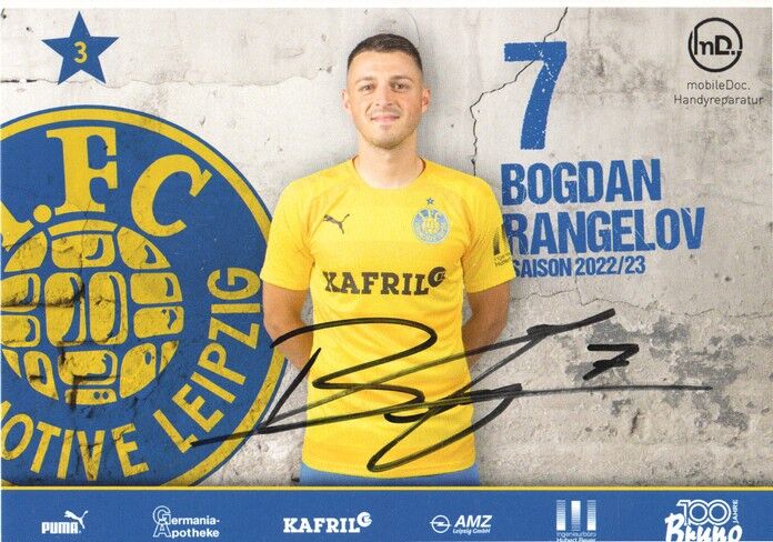 Autogramm Fussball | BSG Chemie Leipzig | 2022 | Bogdan RANGELOV