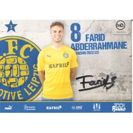 Autogramm Fussball | BSG Chemie Leipzig | 2022 | Farid ABDERRAHMANE