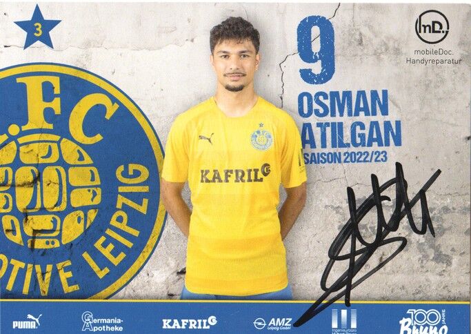 Autogramm Fussball | BSG Chemie Leipzig | 2022 | Osman ATILGAN