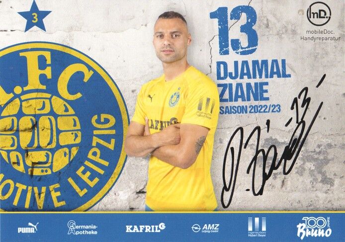 Autogramm Fussball | BSG Chemie Leipzig | 2022 | Djamal ZIANE