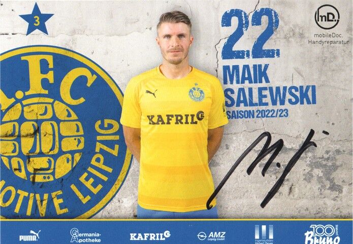 Autogramm Fussball | BSG Chemie Leipzig | 2022 | Maik SALEWSKI