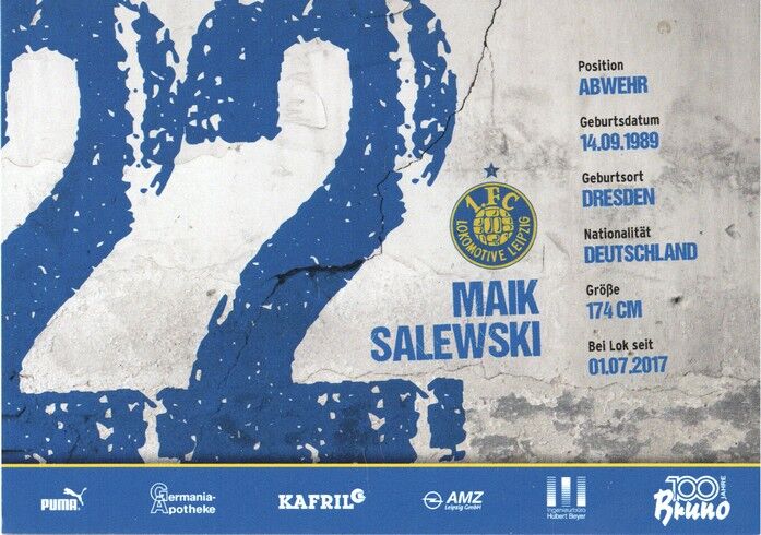 Autogramm Fussball | BSG Chemie Leipzig | 2022 | Maik SALEWSKI
