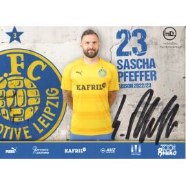 Autogramm Fussball | BSG Chemie Leipzig | 2022 | Sascha PFEFFER