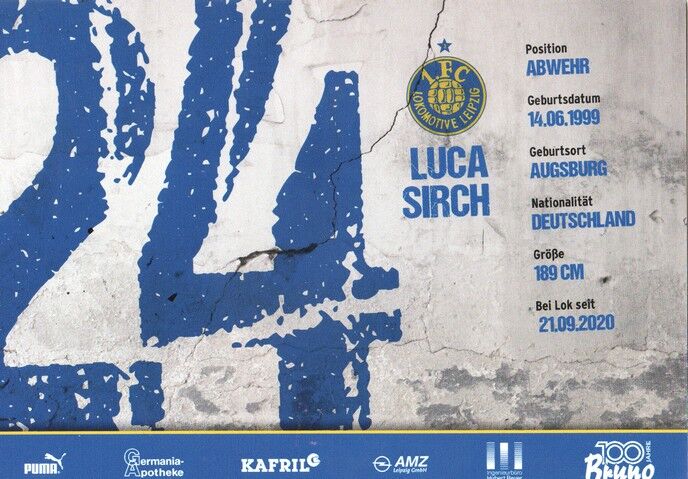 Autogramm Fussball | BSG Chemie Leipzig | 2022 | Luca SIRCH