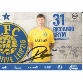 Autogramm Fussball | BSG Chemie Leipzig | 2022 | Riccardo GRYM