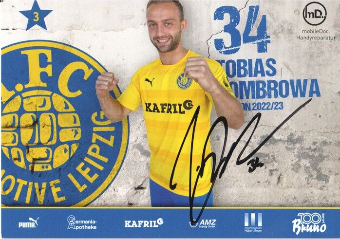 Autogramm Fussball | BSG Chemie Leipzig | 2022 | Tobias DOMBROWA