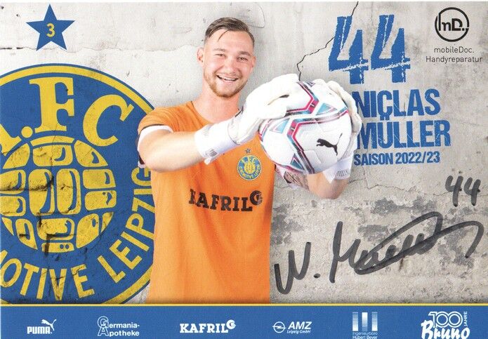 Autogramm Fussball | BSG Chemie Leipzig | 2022 | Niclas MÜLLER
