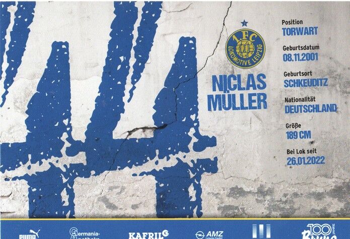 Autogramm Fussball | BSG Chemie Leipzig | 2022 | Niclas MÜLLER