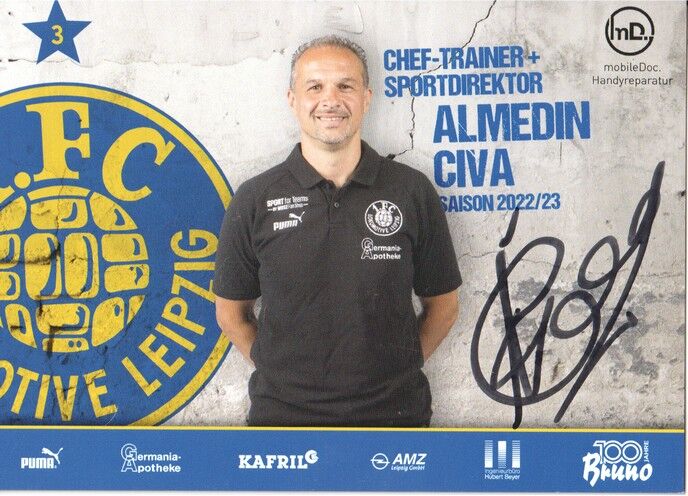 Autogramm Fussball | BSG Chemie Leipzig | 2022 | Almedin CIVA