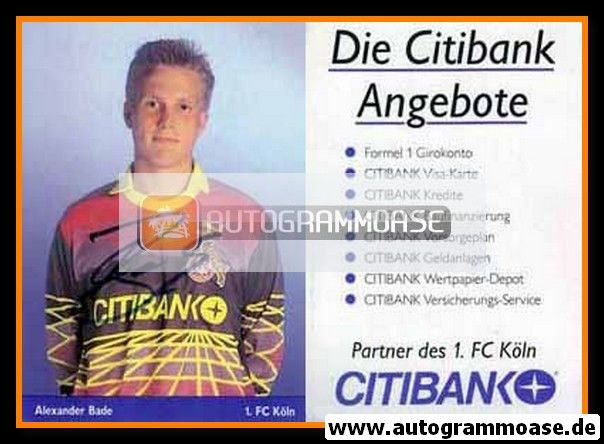 Autogramm Fussball | 1. FC Köln | 1991 | Alexander BADE