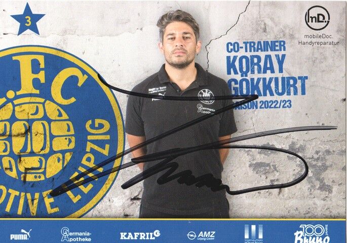 Autogramm Fussball | BSG Chemie Leipzig | 2022 | Koray GÖKKURT