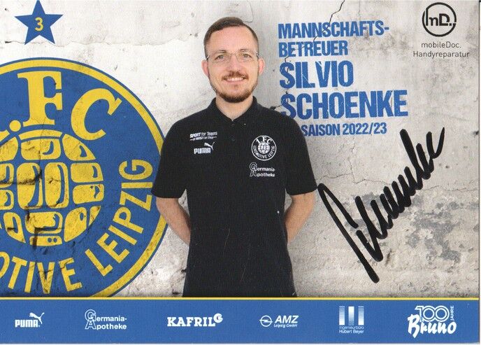 Autogramm Fussball | BSG Chemie Leipzig | 2022 | Silvio SCHOENKE