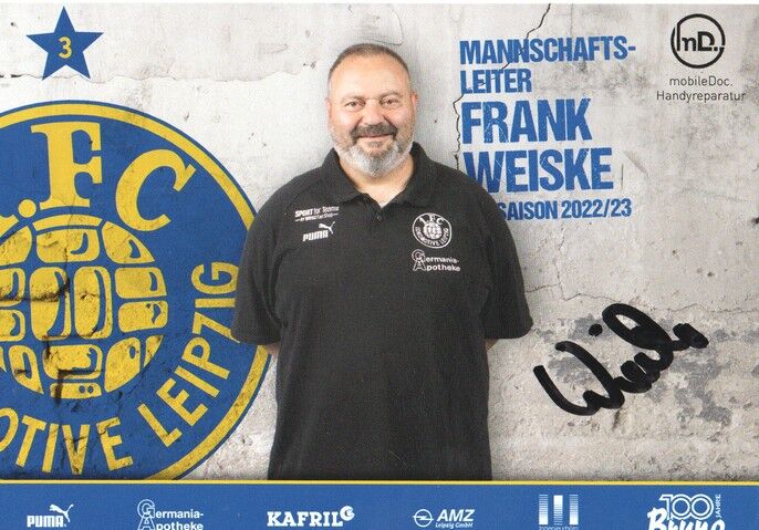 Autogramm Fussball | BSG Chemie Leipzig | 2022 | Frank WEISKE