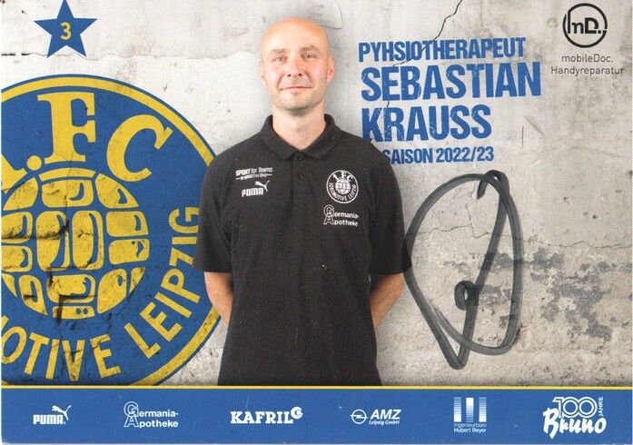 Autogramm Fussball | BSG Chemie Leipzig | 2022 | Sebastian KRAUSS