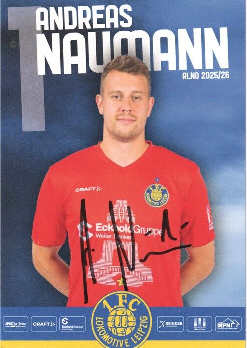 Autogramm Fussball | Lokomotive Leipzig | 2025 | Andreas NAUMANN