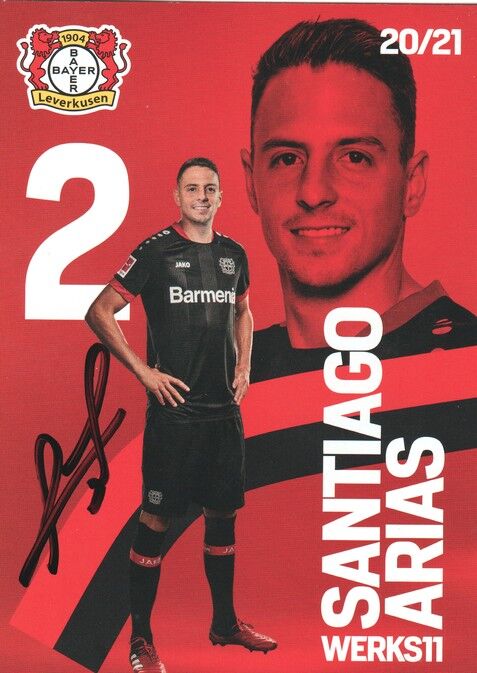 Autogramm Fussball | Bayer Leverkusen | 2020 | Santiago ARIAS