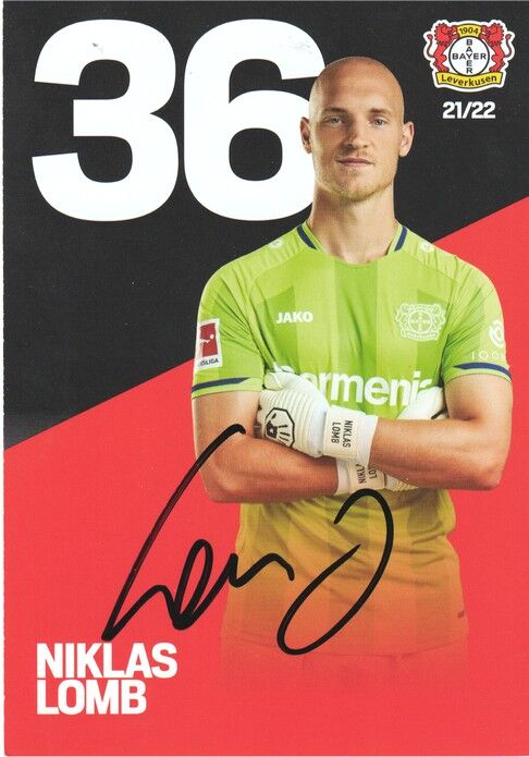 Autogramm Fussball | Bayer Leverkusen | 2021 | Niklas LOMB