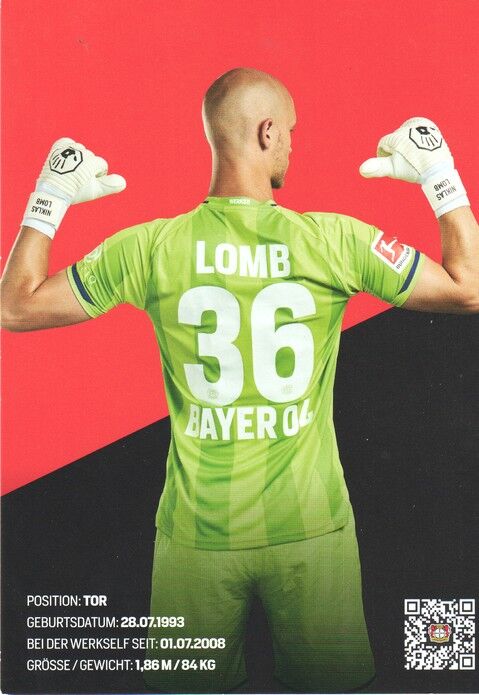 Autogramm Fussball | Bayer Leverkusen | 2021 | Niklas LOMB