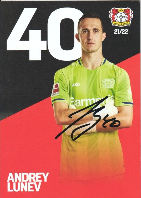 Autogramm Fussball | Bayer Leverkusen | 2021 | Andrey LUNEV