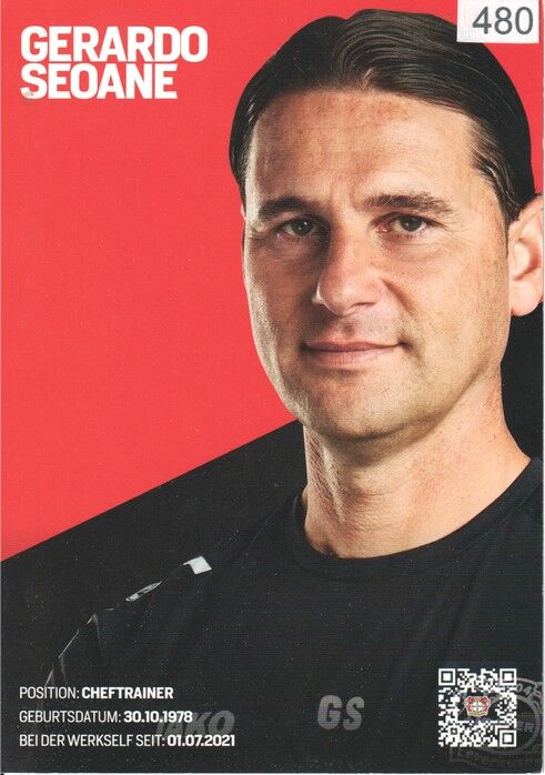 Autogramm Fussball | Bayer Leverkusen | 2021 | Gerardo SEOANE