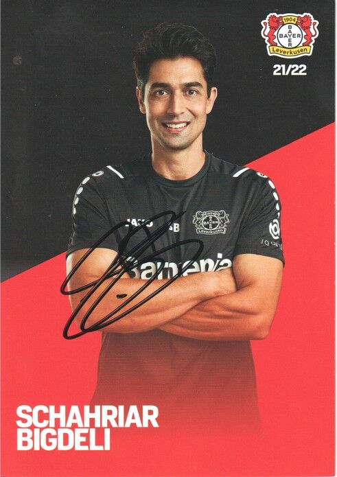 Autogramm Fussball | Bayer Leverkusen | 2021 | Schahriar BIGDELI