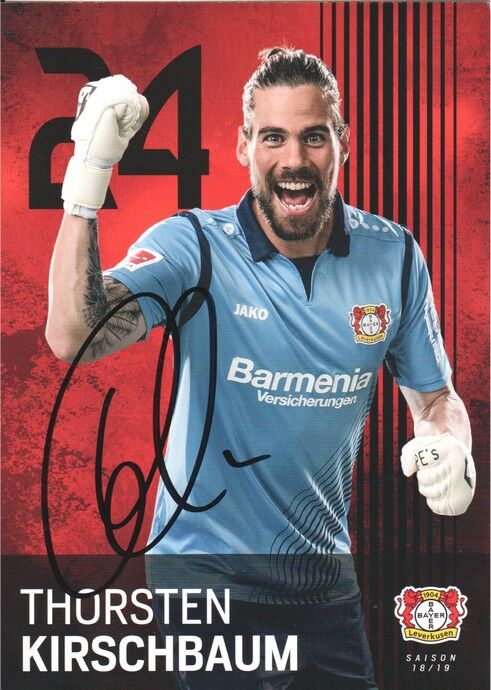Autogramm Fussball | Bayer Leverkusen | 2018 | Thorsten KIRSCHBAUM