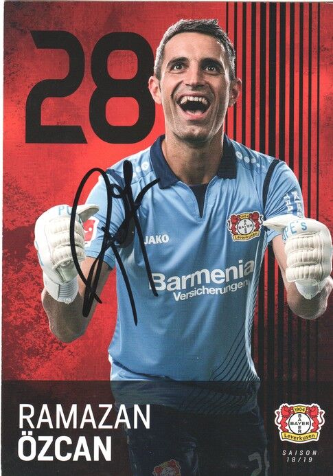Autogramm Fussball | Bayer Leverkusen | 2018 | Ramazan ÖZCAN