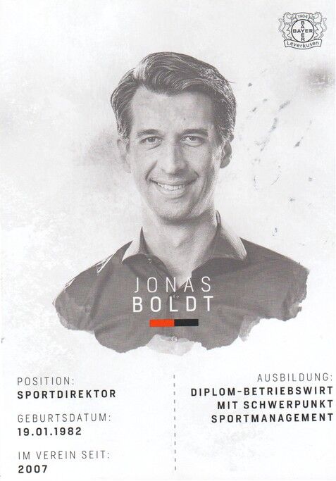 Autogramm Fussball | Bayer Leverkusen | 2018 | Jonas BOLDT
