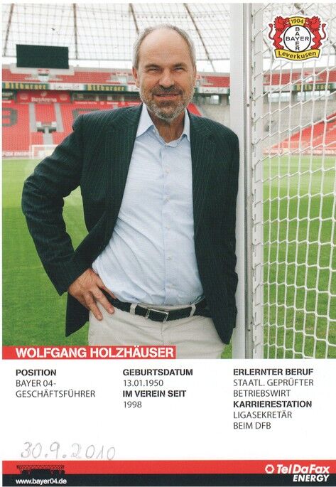 Autogramm Fussball | Bayer Leverkusen | 2010 | Wolfgang HOLZHÄUSER