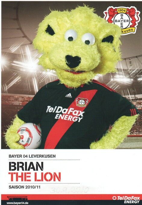 AK Fussball | Bayer Leverkusen | 2010 | BRIAN THE LION (Maskottchen)