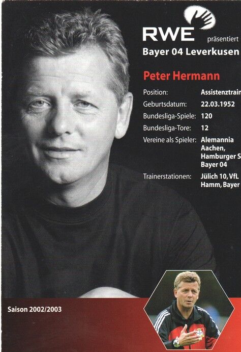Autogramm Fussball | Bayer Leverkusen | 2002 | Peter HERMANN