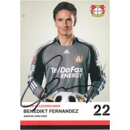 Autogramm Fussball | Bayer Leverkusen | 2008 | Benedikt FERNANDEZ