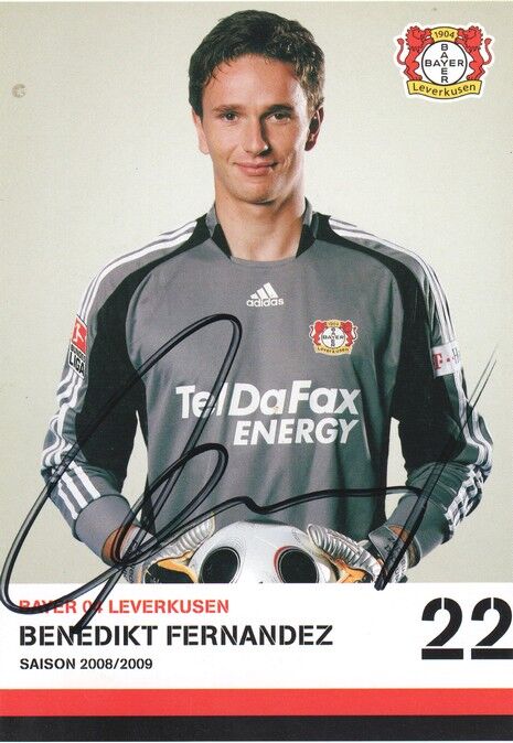 Autogramm Fussball | Bayer Leverkusen | 2008 | Benedikt FERNANDEZ