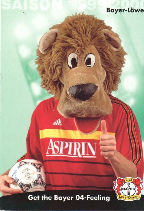 AK Fussball | Bayer Leverkusen | 1999 | BRIAN THE LION (Maskottchen)