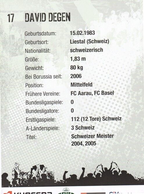 Autogramm Fussball | Borussia Mönchengladbach | 2006 | Oliver NEUVILLE