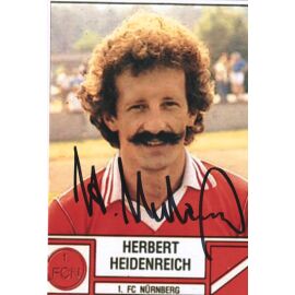 Autogramm Fussball | 1. FC Nürnberg | 1980er Foto | Herbert HEIDENREICH