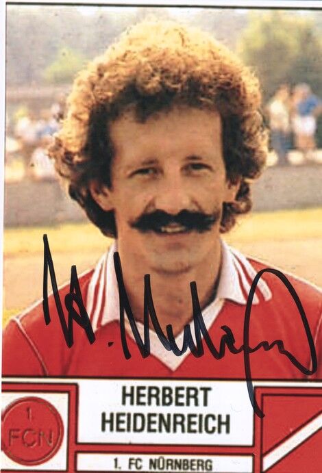 Autogramm Fussball | 1. FC Nürnberg | 1980er Foto | Herbert HEIDENREICH