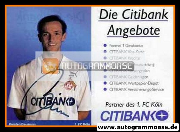 Autogramm Fussball | 1. FC Köln | 1992 | Karsten BAUMANN