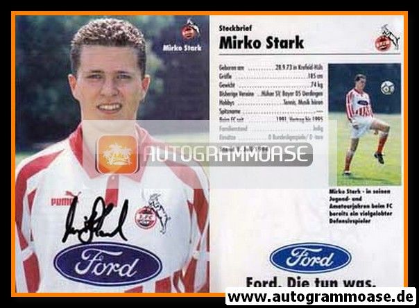 Autogramm Fussball | 1. FC Köln | 1994 | Mirko STARK