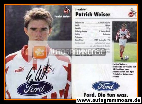 Autogramm Fussball | 1. FC Köln | 1994 | Patrick WEISER
