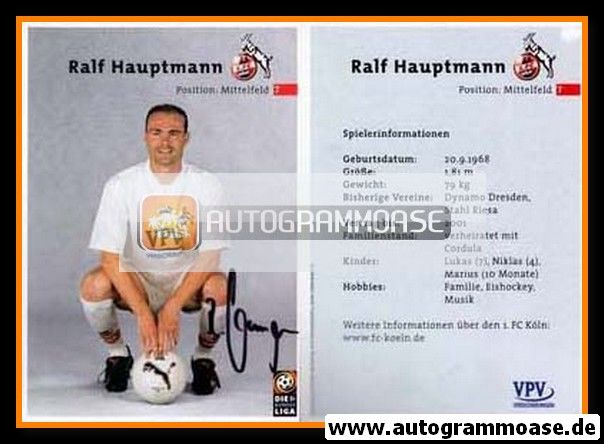 Autogramm Fussball | 1. FC Köln | 2000 | Ralf HAUPTMANN