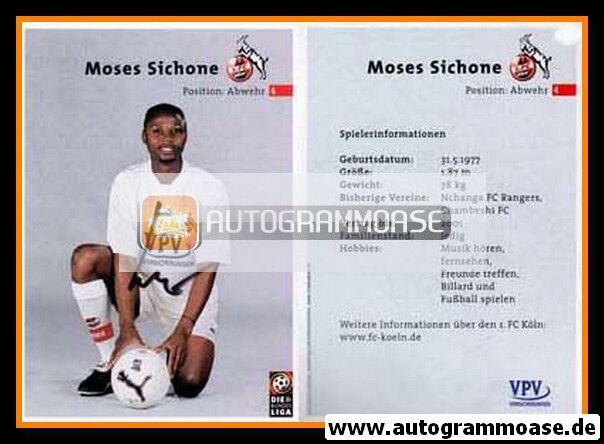 Autogramm Fussball | 1. FC Köln | 2000 | Moses SICHONE