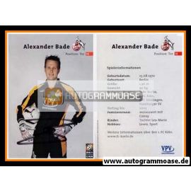 Autogramm Fussball | 1. FC Köln | 2001 | Alexander BADE