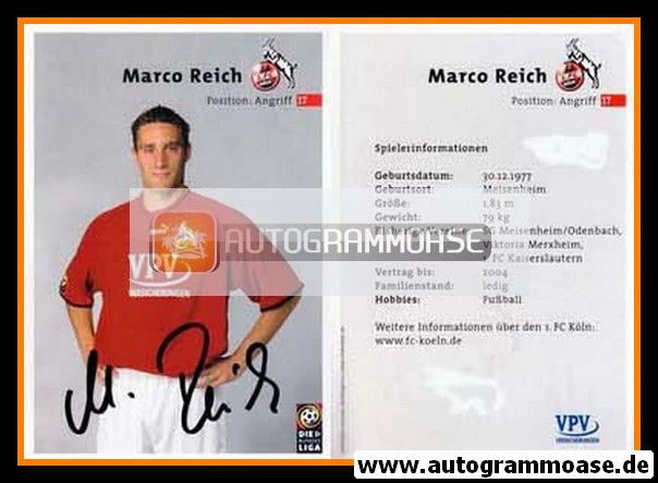 Autogramm Fussball | 1. FC Köln | 2001 | Marco REICH