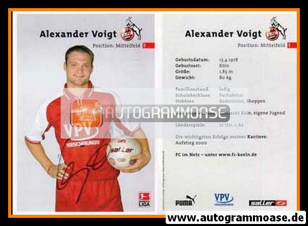 Autogramm Fussball | 1. FC Köln | 2002 | Alexander VOIGT