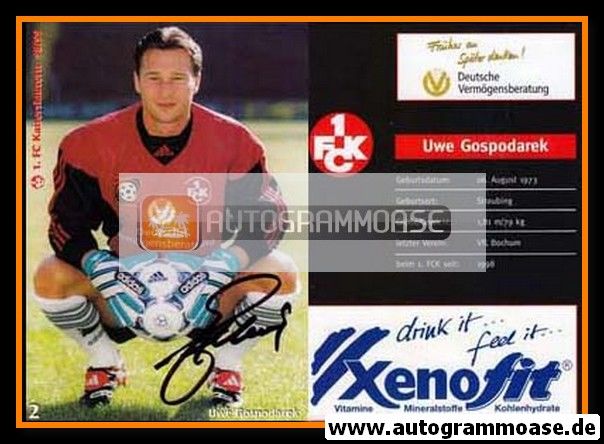 Autogramm Fussball | 1. FC Kaiserslautern | 1998 | Uwe GOSPODAREK